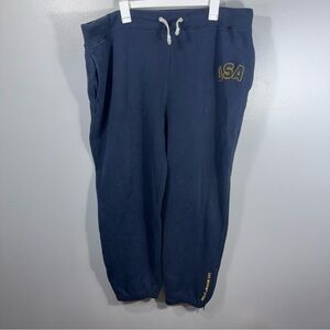 Polo Jeans Company Ralph Lauren Sweatpants Men L Blue Baggy Drawstring Y2K Wide